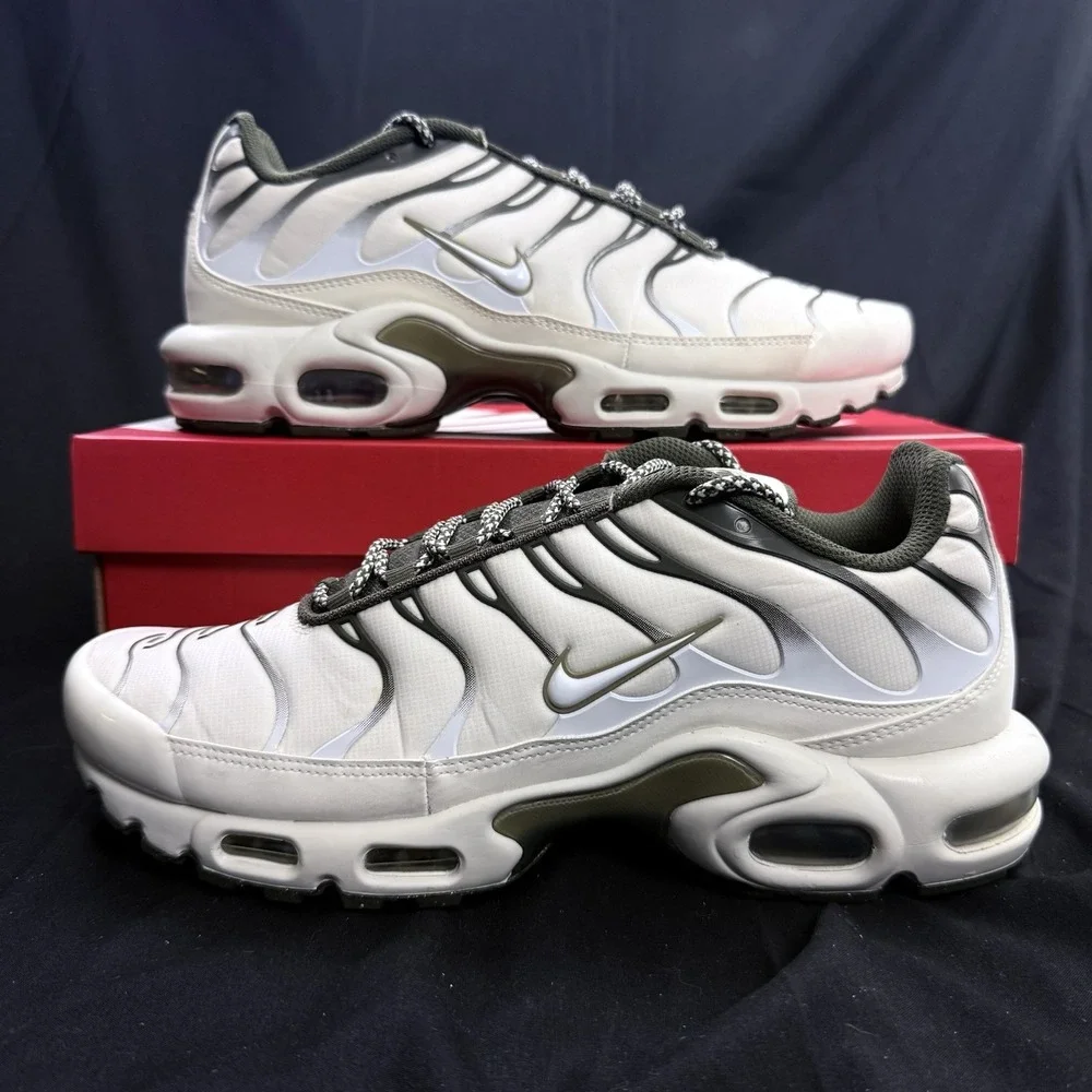 Size 10 Nike Air Max Plus Phantom Neutral Olive Green Mens Running Shoes